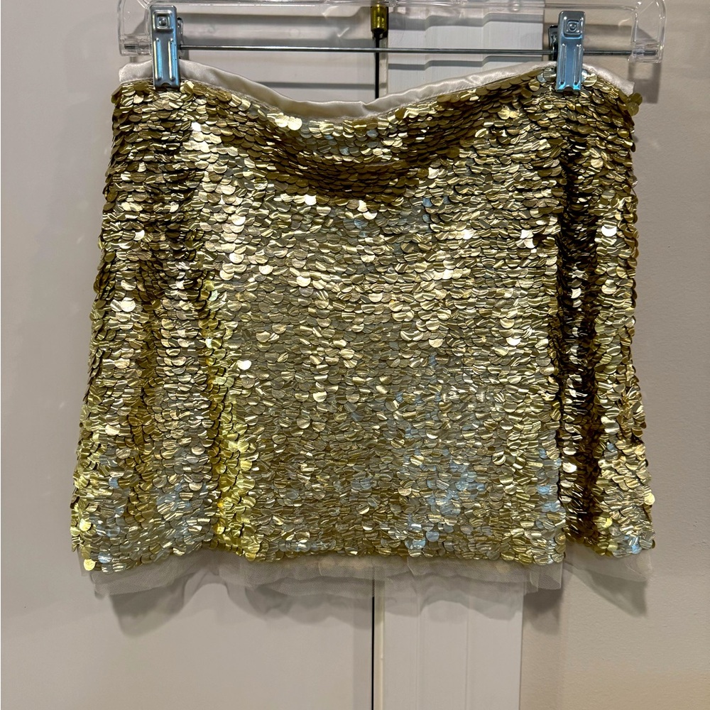 NWT - Monique Leshman gold skirt
